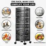 6 Layer Round Shape Kitchen Rack - Image 5
