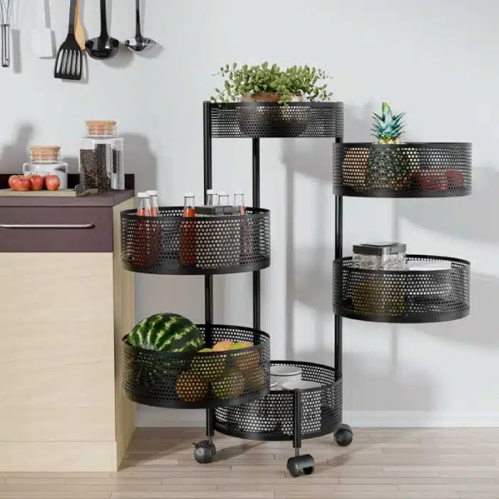 6 Layer Round Shape Kitchen Rack - Image 2