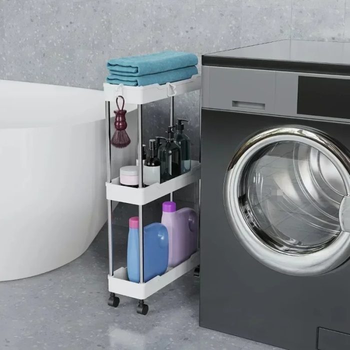 Narrow Type Multi Purpose Gap Storage Trolly Rack - Image 3